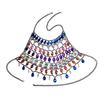 RL-131 Damen Mehrfarbig Handgefertigt Nachtbar Schmuck Kristall Strass Stein Diamant Tropfen Rückenfrei Hohl Weste Bikini Körperkette