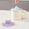 Pack of 6 Cute Cats Ear Cup Lid Cover Tea Bag Holder Silicone Mugs Toppers Teabag Squeezer for Coffee Milk Beverage Cups