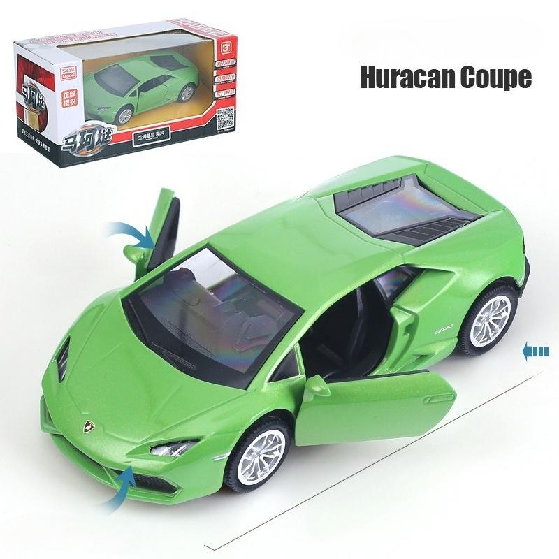 1:36 Lamborghini Huracan Rad Deutschland Stier Logo Diecast Supersportwagen Metallmodell Rückziehfahrzeug Legierung Spielzeug