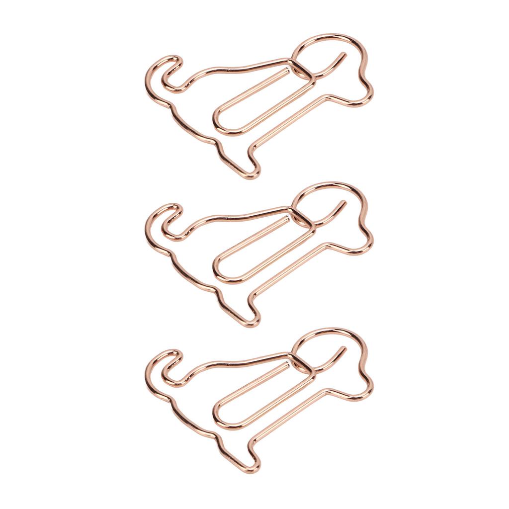 20pcs Shaped Paper Clips Animal Dog Shapes Gold Light Portable Fun Organizing Metal Clips for D