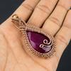 Ruby Pendant Gemstone Jewelry, 999 Copper Wire Wrapped Handmade Pendant, Latest Design Jewelry
