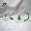Coffee Milk Drink Cup Handmade Glass Animal Plant Shape Transparent Water Cute with Colorful Handle Creative Tea Mug