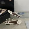 Flat Bottom Thin Strap Toe with Sandals Women's 2025 Spring and Summer New Outer Wear Single Shoes Women's Beach Roman Sandals