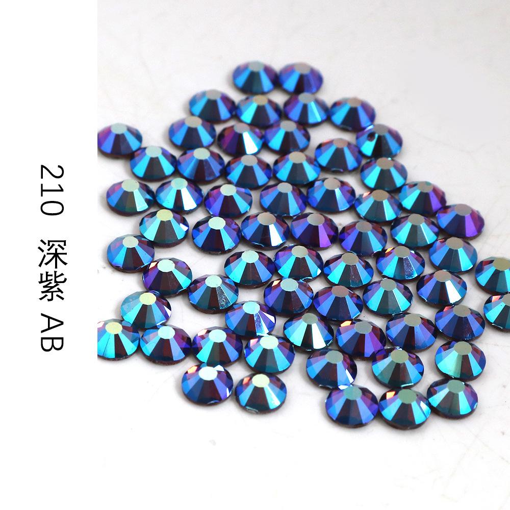 Ss3-Ss30 Strass Ab Colorés Verre Fond Plat Strass Diamant Cristal Coloré Rond Autocollant Manucure Diy Diamant