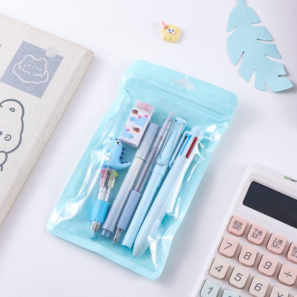 Cartoon 6-in-1 Stationery Set Multi-Functional Writing Tools Ballpoint Pen Highlighter Back To School