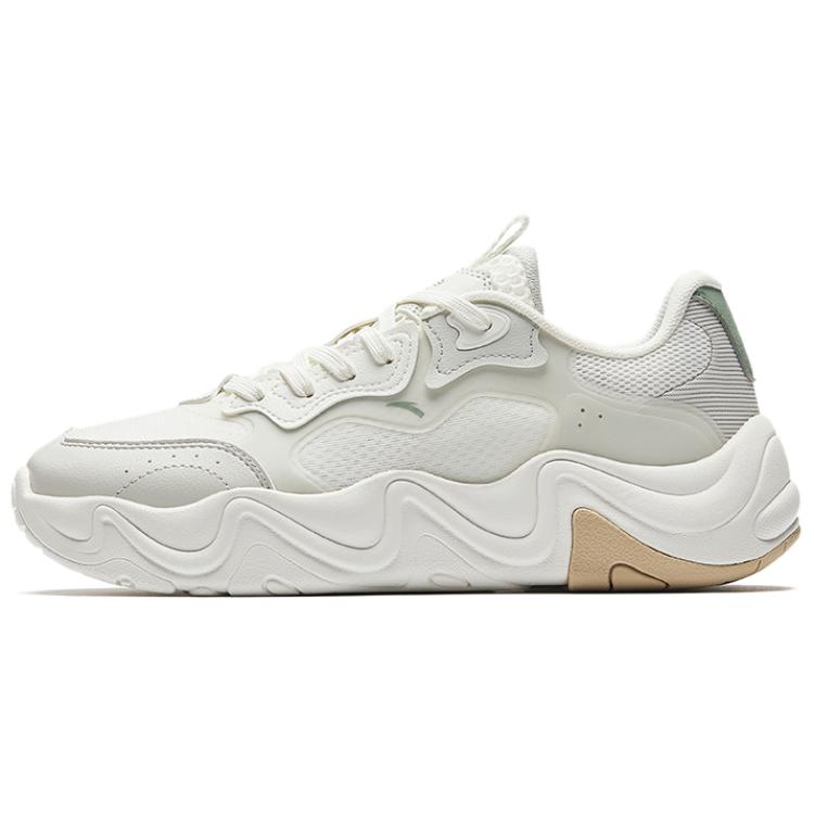 

Anta Afterwave 4 Comfortable Versatile Wear-Resistant Shock Absorbing Low-Top Casual Shoes Women sneaker White Gray Green 122528852-1 36.5