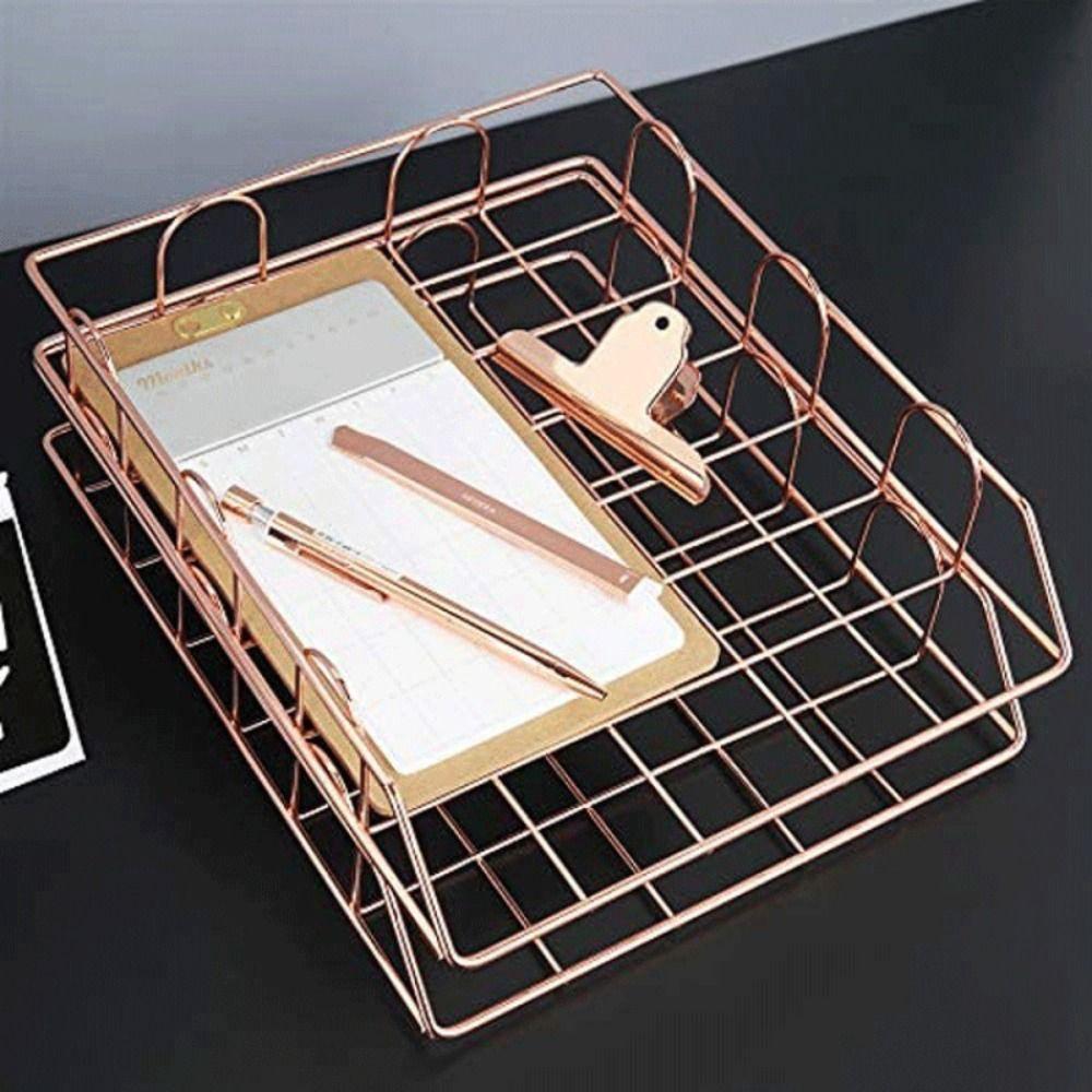 Storage Basket Stackable File Folder Pen Holder Paper File Document Organizer  Home