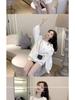 Plus Size Off-Shoulder Gray Sweatshirt for Women - Long Sleeve, Thin, Mid-Length, Spring/Autumn.