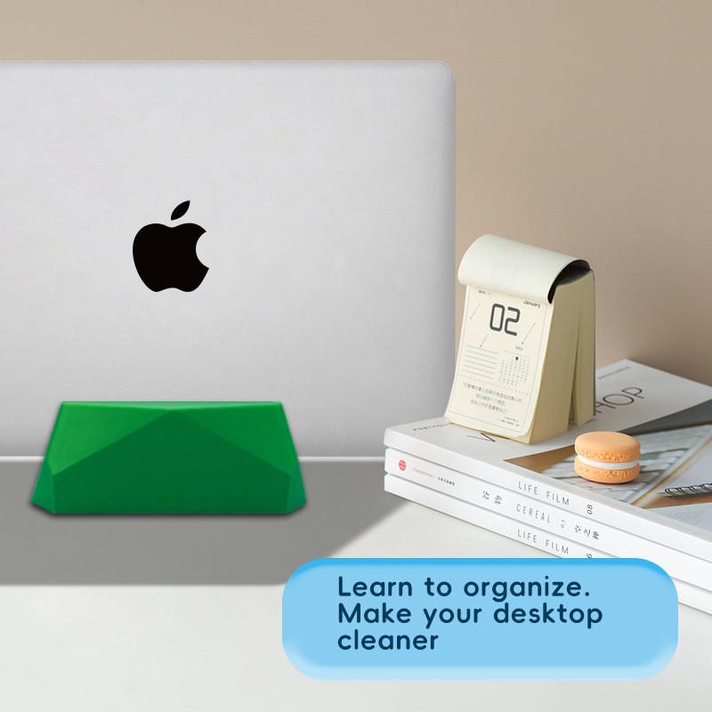 Portable Green Desktop Upright Notebook And Mobile Book Holder For Study