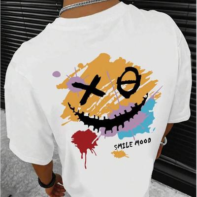 Nové letní pánské módní tričko Ghost Face Graffiti Printed pánské tričko Top