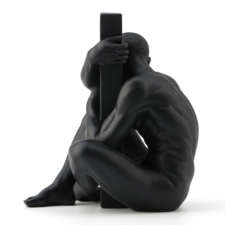 Black Figure Sculpture Room Aesthetic Decor Creative Character Resins Crafts Abstract Figures Statue Desk Decoration Miniatures