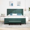 Box Spring Bed with Headboard Dark Green 200 x 180 cm Velvet