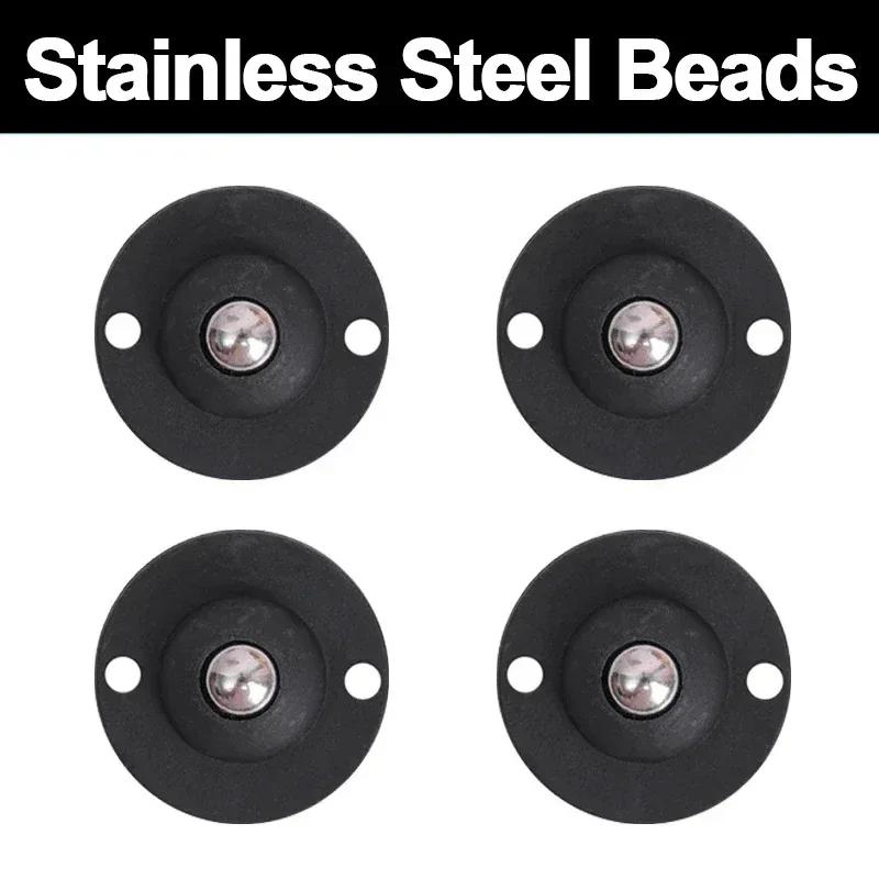 4/8 Stück Mini-Lenkrollen, selbstklebend, universelles Edelstahl-Lenkrad, 360°-Drehscheibe für Möbel, Schrank, Müll