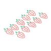 100Pcs Strawberry Paper Clips Electroplated Metal Strawberry Style Wide Application Cute Paper Clips