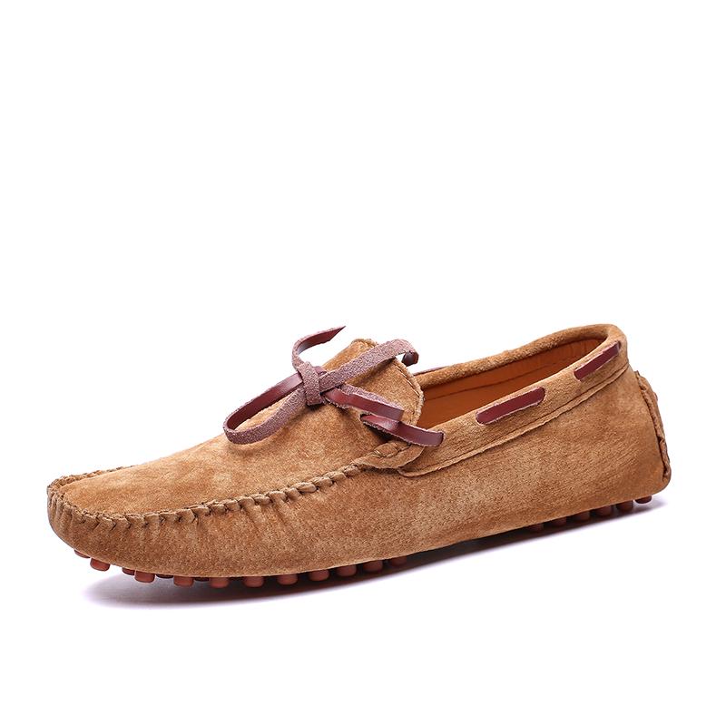Sommer Herren Wildleder Slipper Leder Freizeit Slip-on Schuhe Handgefertigt Mokassins Freizeit Spaziergang Herren Fahrschuhe Elegante Freizeitschuhe
