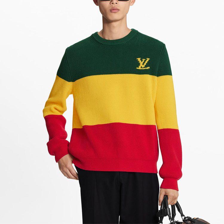 Louis Vuitton Gebraucht 2010er Logo Intarsia Strickpullover 1A8OZN