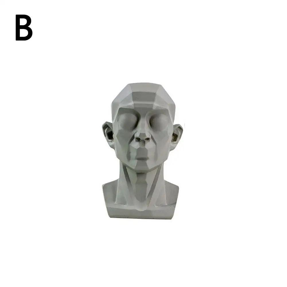 Art Plaster Portrait Teaching Aids Simulation Flat Head Plaster Portrait Practical Mini Version Resin Tool Sketch Learning