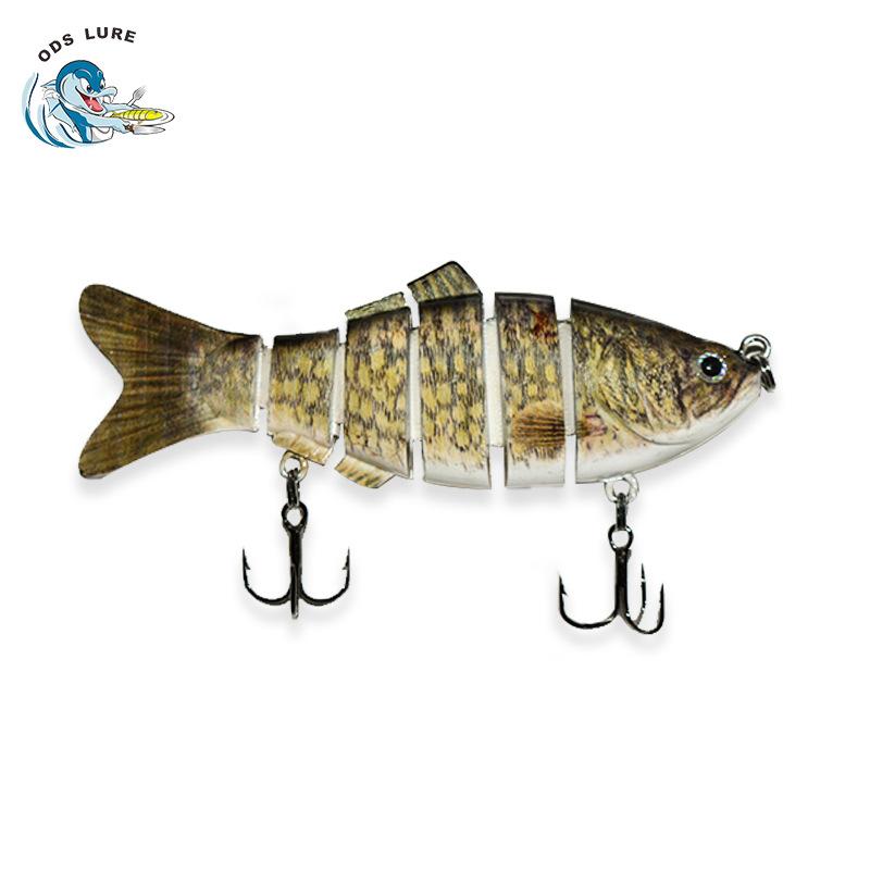 Multi Joint Bait, Suitable for Barracuda, Perch, and Salmon Perch, Equipped with Three Hooks (Type B) for Freshwater and Saltwater
