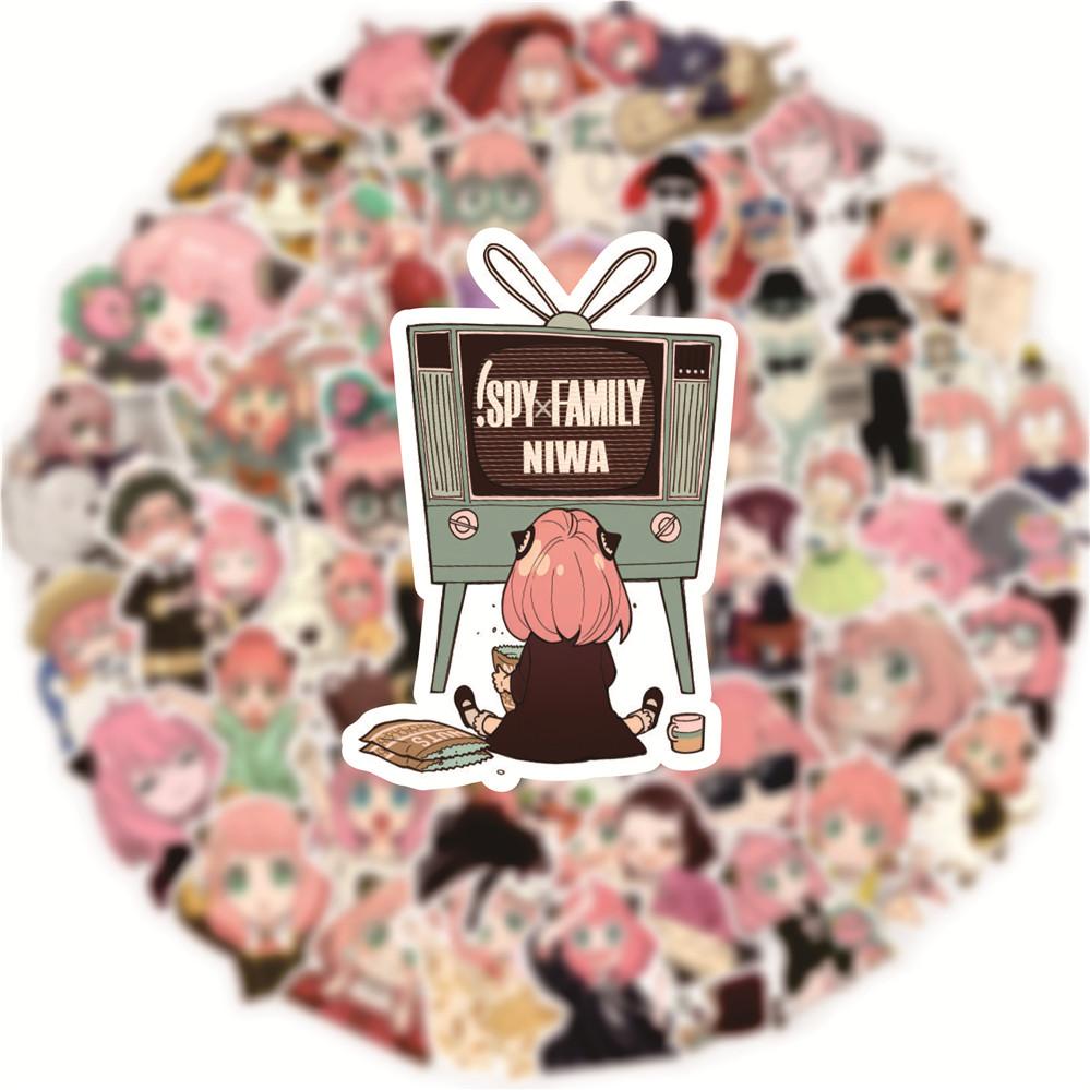 100Pcs/Set Anya Forger Stickers DIY Scrapbooks Album Decor Decals Stickers