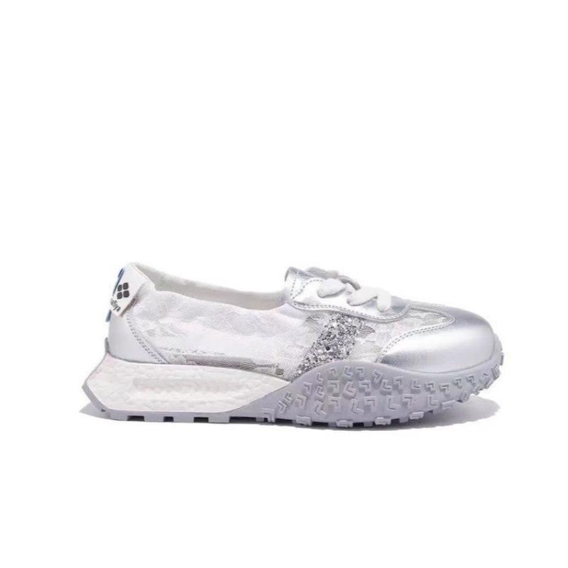 Fashion Lace Mesh Breathable German Training Shoes Women Summer New Fashion Versatile Little White Shoes Breathable Comfortable Sneakers