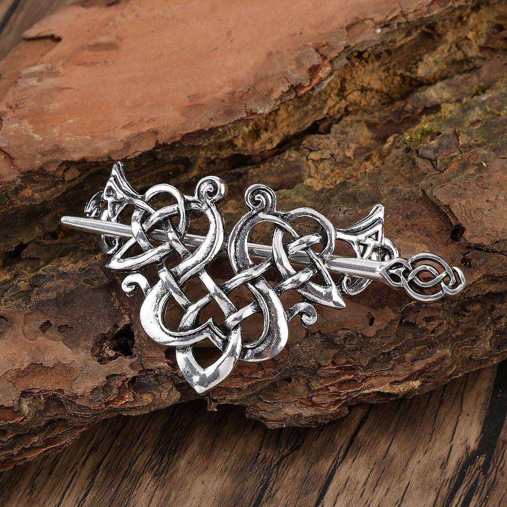 Viking Heart Hairpin, Vintage Norse Mythology Style Accessories for Women