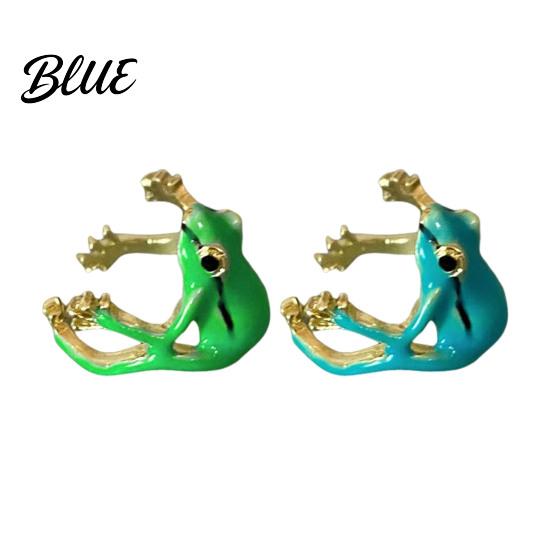 Gender-neutral Frog Ring 2Pcs Finger Rings Handmade Tree Design Bands