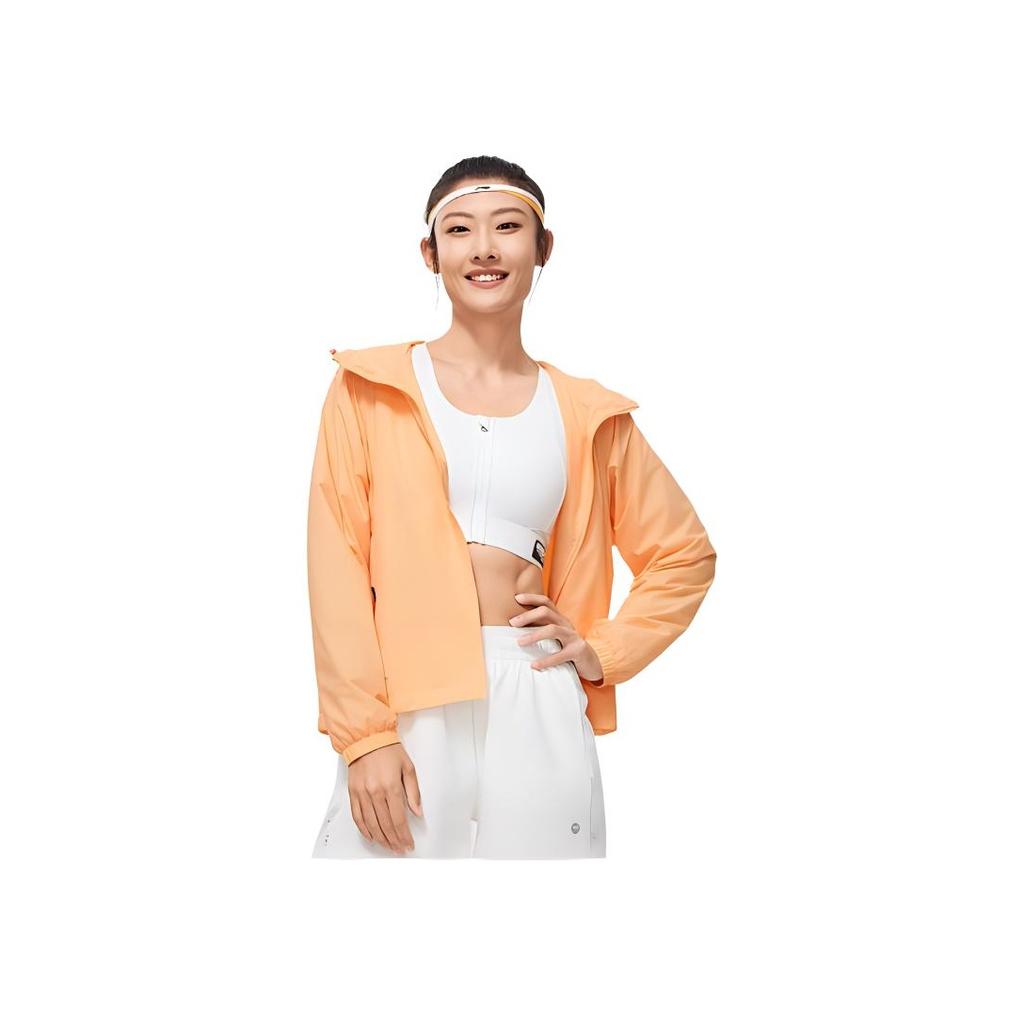 Li Ning Running Series Solid Color Zip-Up Hooded Jacket Women Jacket Candy-Orange AFDU052-3