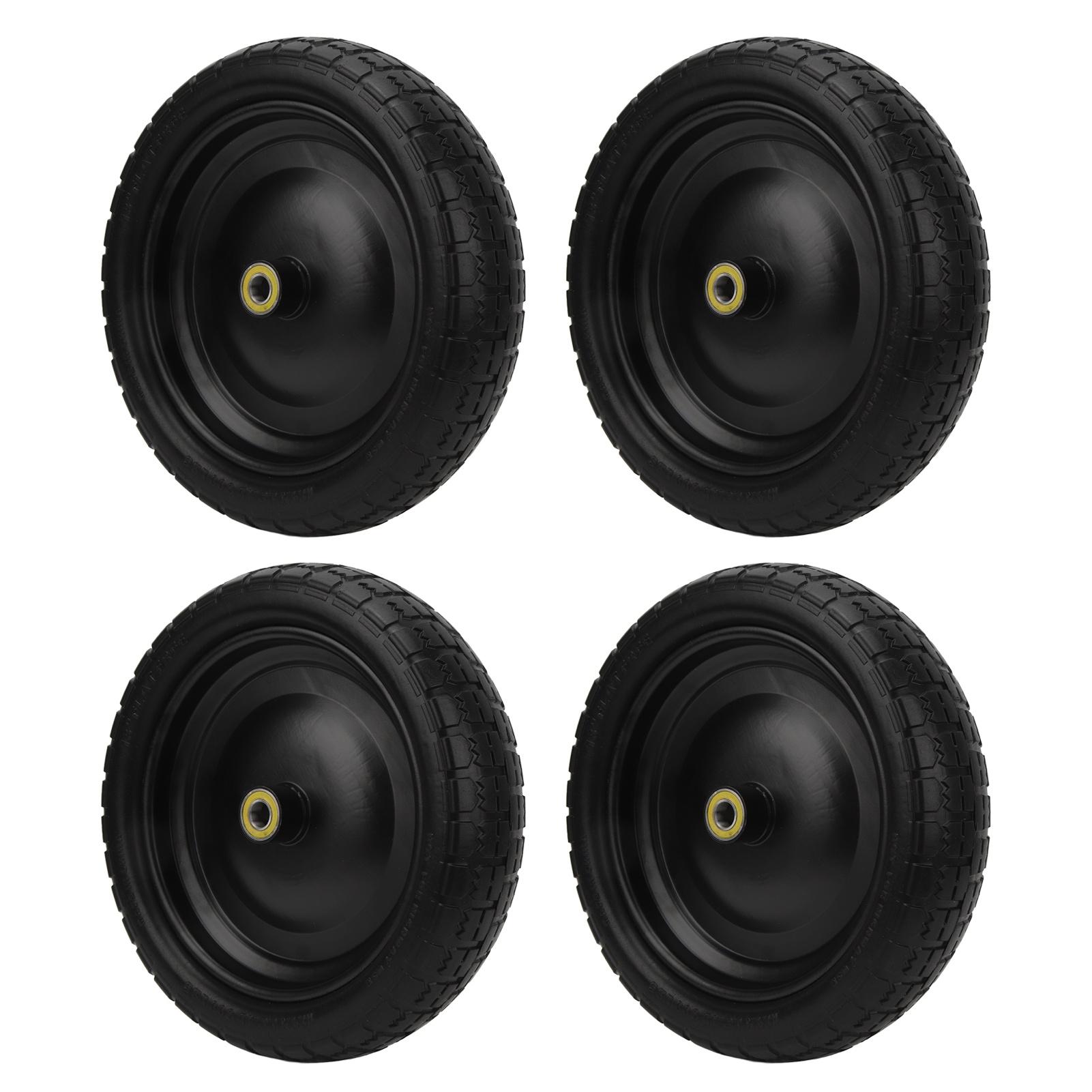 

4 шт. Колеса для тележки 13 дюймов Литые Бескамерные Износостойкие Полиуретановые Замена для Тележки белый