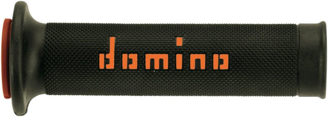 Ручки руля Domino Race Type Термопластик Черный x A01041C4540, (Рукоятки TZ), Резина, Оранжевый, 126 мм,
