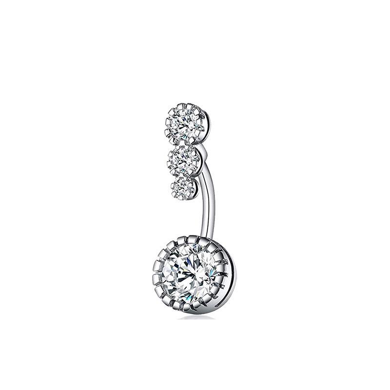 Zirconia Navel Piercing Clip - Hot Selling European and American Body Jewelry