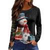 Womens's Fashion Casual Halloween Print V-neck Mid Length Pocket 3/4 Sleeve Top