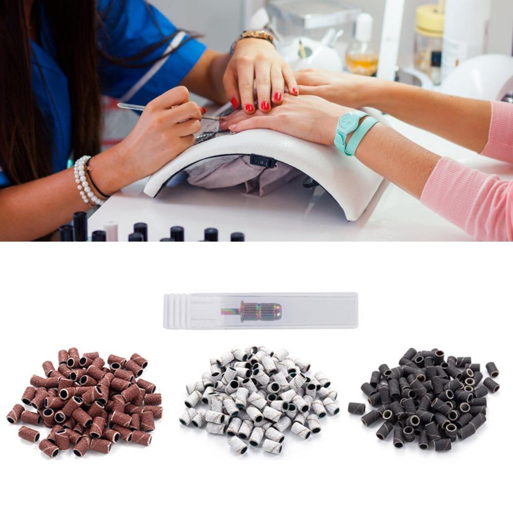 301pcs 3/32" Mandrel Bit Sanding Bands Professional Sanding Bands Kit  For Cuticle Trimming