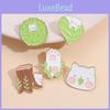 Adorable Cartoon Plant Leaf Metal Brooch Featuring Cute Animal Cat Design For Clothes Accessories