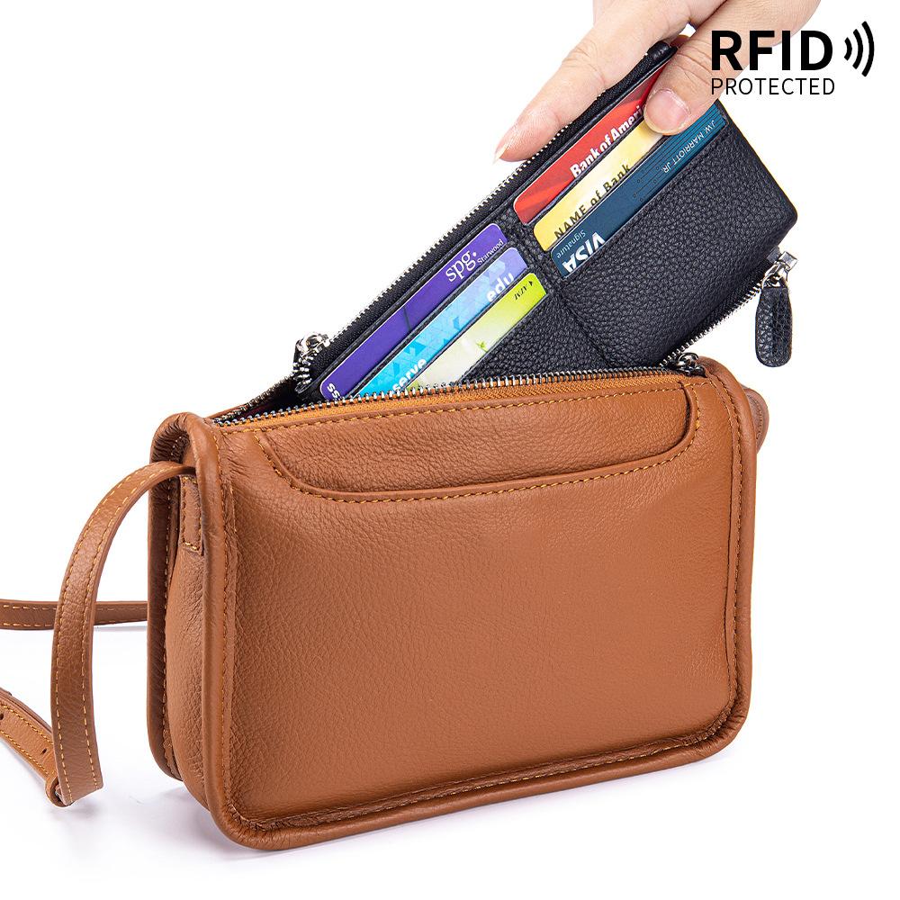 Long Clutch Bag, Soft Leather, Multi-function Wallet, Large-capacity Mobile Phone Bag, Multi-card Position, Removable Card Bag.
