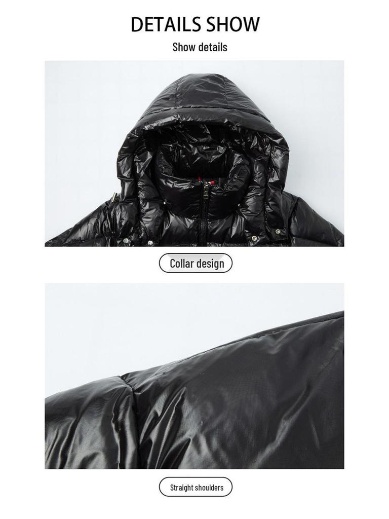 M Family Korean-Style Winter Down Jacket, Unisex, Classic Loose Fit, Plus Size, Thickened for Couples.