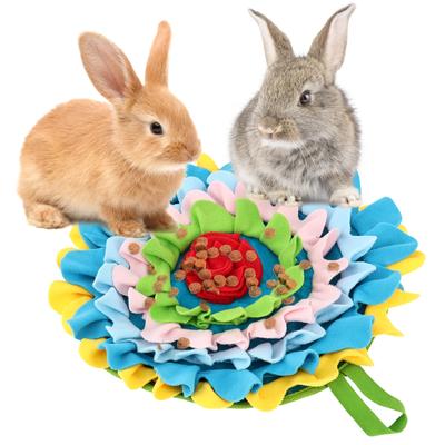 Kleine Haustier Schnüffelmatte Kaninchen Futter-Suchmatte Hamster Geruchs-Trainingsdecke Spielzeug Langsamer Futterspender für Hunde & Kaninchen