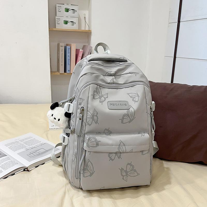 

Japanese ins schoolbag for girls, cute and sweet star backpack for junior school students, light and large-capacity backpack for high school students single bag [without pendant] серый