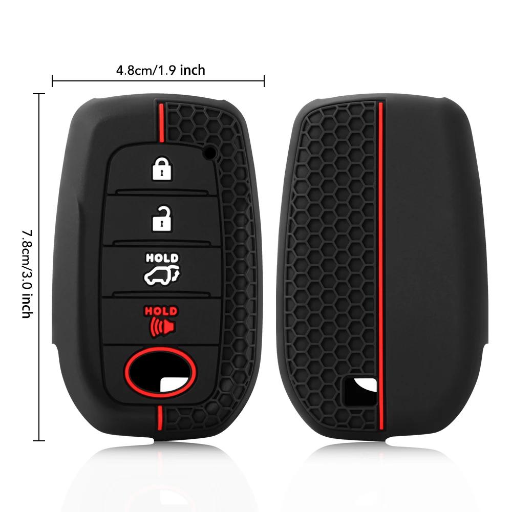Silicone Auto Remote Car Key Case Cover For Toyota CHR Hilux Fortuner Land Cruiser 200 Camry Corolla Crown RAV4 Highland