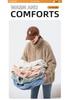 Women's Reversible Fleece Jacket with Stand Collar - Cozy, Loose Solid Color Hoodie for Autumn & Winter