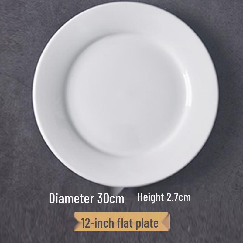 

Pure White Ceramic Round Dinner Plate