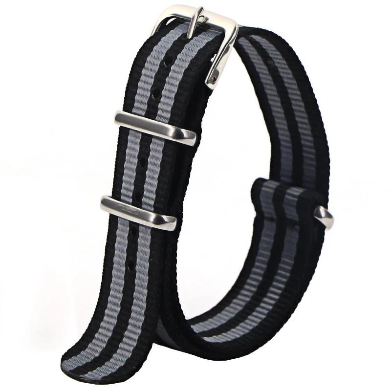 Sport Nylon Watch Band for Women&Men Watch Strap 18mm 20mm 22mm Army Sport Strap Fabric Nylon Watchband Buckle Belt