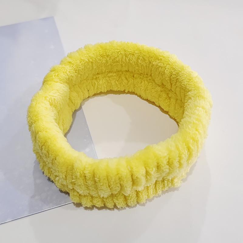 Fascia per Lavaggio Viso, Elastico per Lavaggio Viso, Fascia per Capelli da Donna, Peluche Monocolore, Fascia per Capelli da Casa per Trucco, Elastico per Capelli
