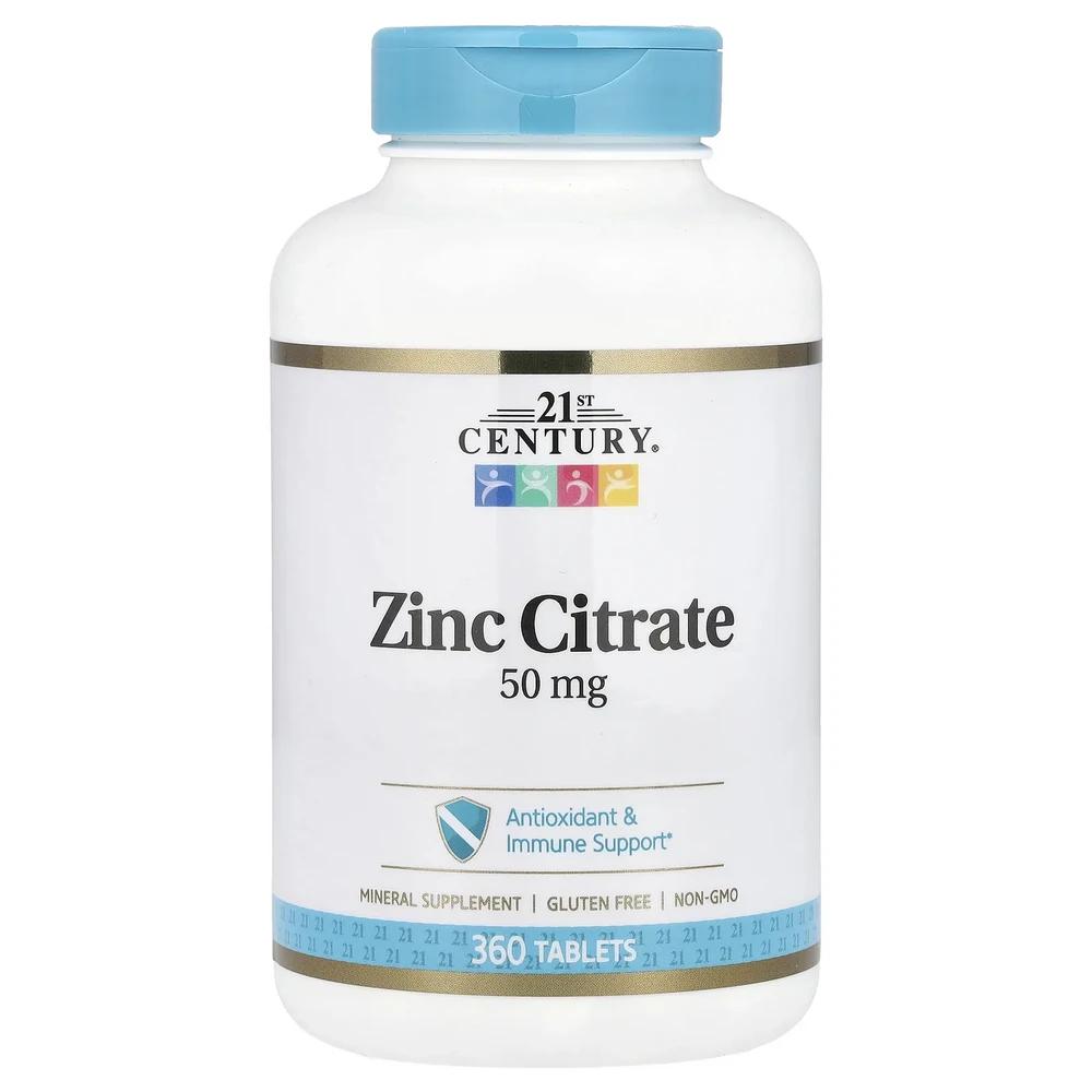 Century Protein, Vitamin, Iron, Magnesium, Calcium, 21st Zinc Citrate 50mg, 360 Tablets. Please consume a balanced diet. 1 pcs