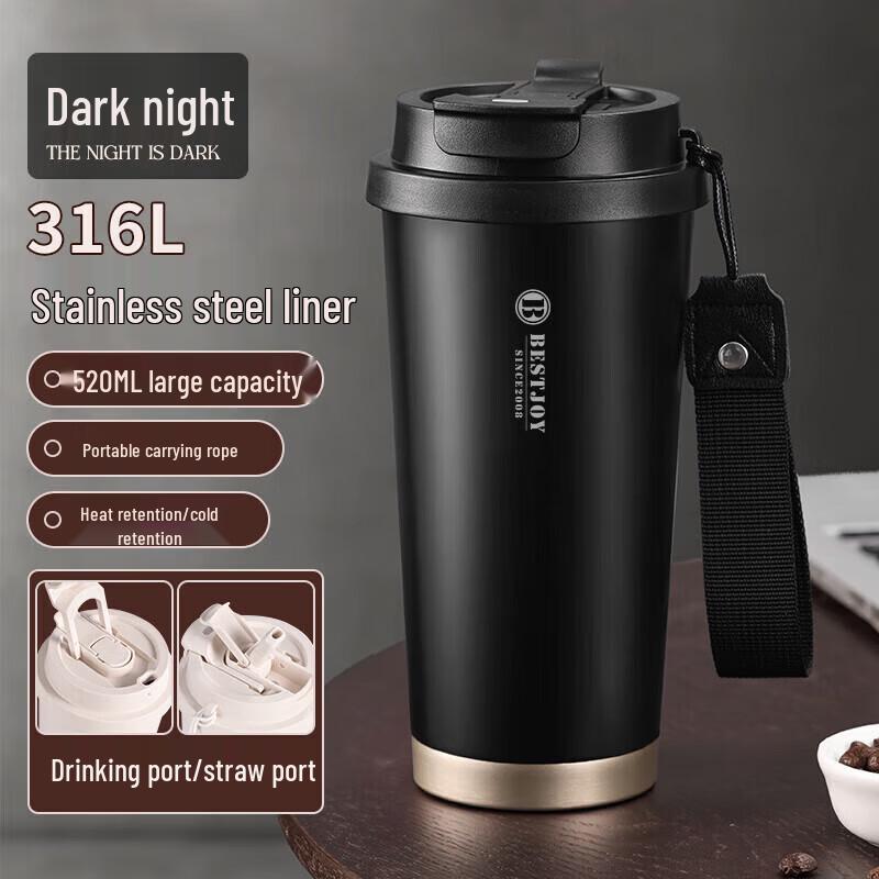 FUGUANG BESTJOY Portable 316L Stainless Steel Insulated Coffee Mug