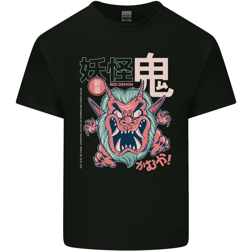 Oni Yokai Japanese Red Demon Unisexs Light Cotton TShirt