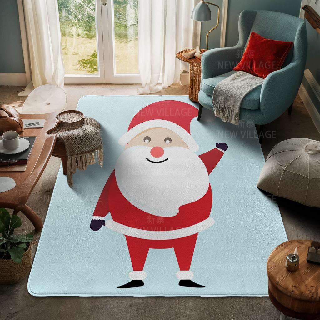 House Entrance Carpet Home Door Mat Living Room Bath Foot Bathroom Non-slip Water Absorption Rugs Bath Merry Christmas Winter