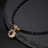 Natural Garnet Pendant Black Spinel S925 Sterling Silver Necklace Women'S Fashion Light Luxury Collarbone Chain