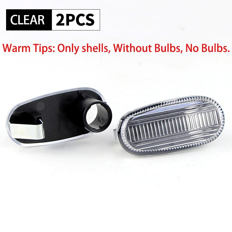 

2PCS Shell For Benz C E S SL CLASS W201(190) W202 W124 W140 R129 Front Side Marker Light Lens Cover Housings Smoked/Clear Lens