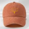 YELLOWSTONE Logo Print Baseball Cap Classic Washed Vintage Soft Brim Duckbill Cap Adjustable Sweat-Absorbing Breathable Sun Hat
