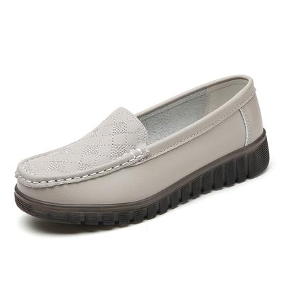 Fashion Casual Women's Shoes Spring and Summer Flat Shoes Breathable Women Comfortable Leather Non-slip Wear Women's Shoes Large Size